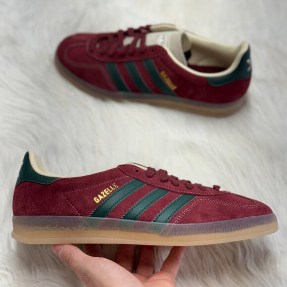 Adidas Gazelle Indoor Shadow Red Shadow Green Mens JH5403 NEW Sz 9.5 - Picture 1 of 5